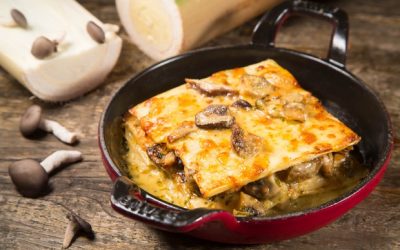 Lasanha de Pupunha com Cogumelos