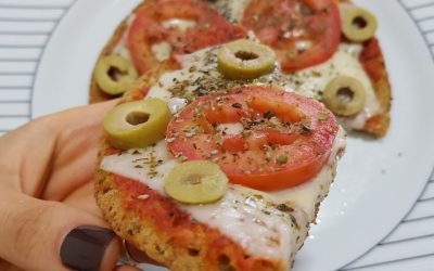 Receita de Pizza individual low carb